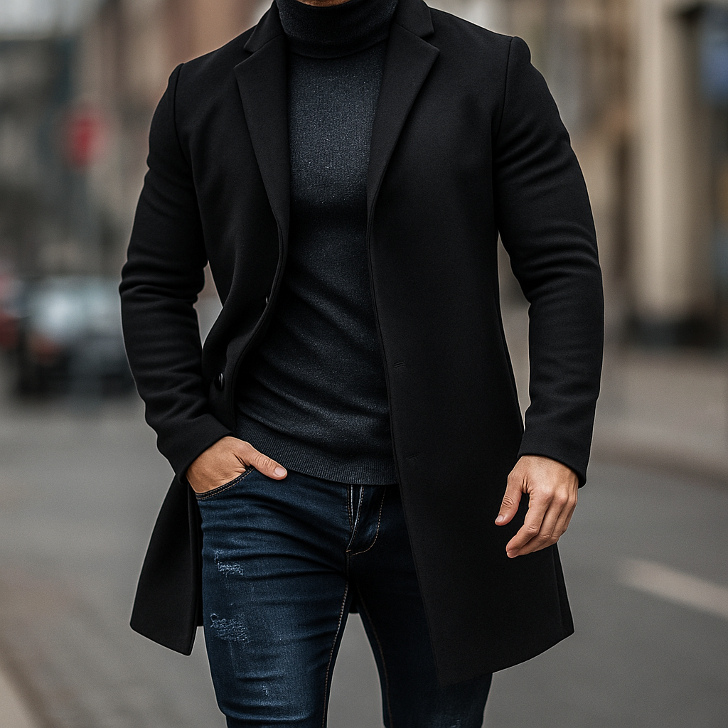 Sobretudo Masculino Elegante