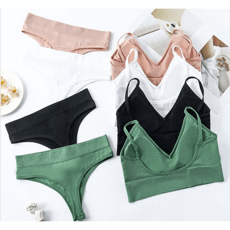 Conjunto Encanto - Sutiã com Bojo + Calcinha Fio [COMPRE 2, LEVE 3]
