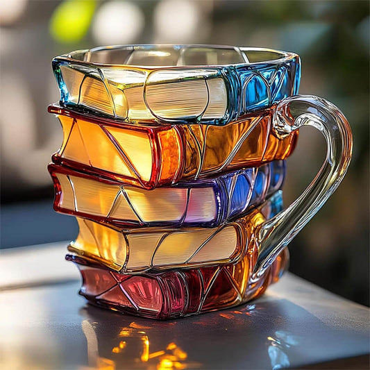 Caneca 3D Artesanal da Felicidade para Amantes de Leitura