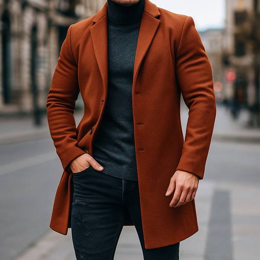 Sobretudo Masculino Elegante