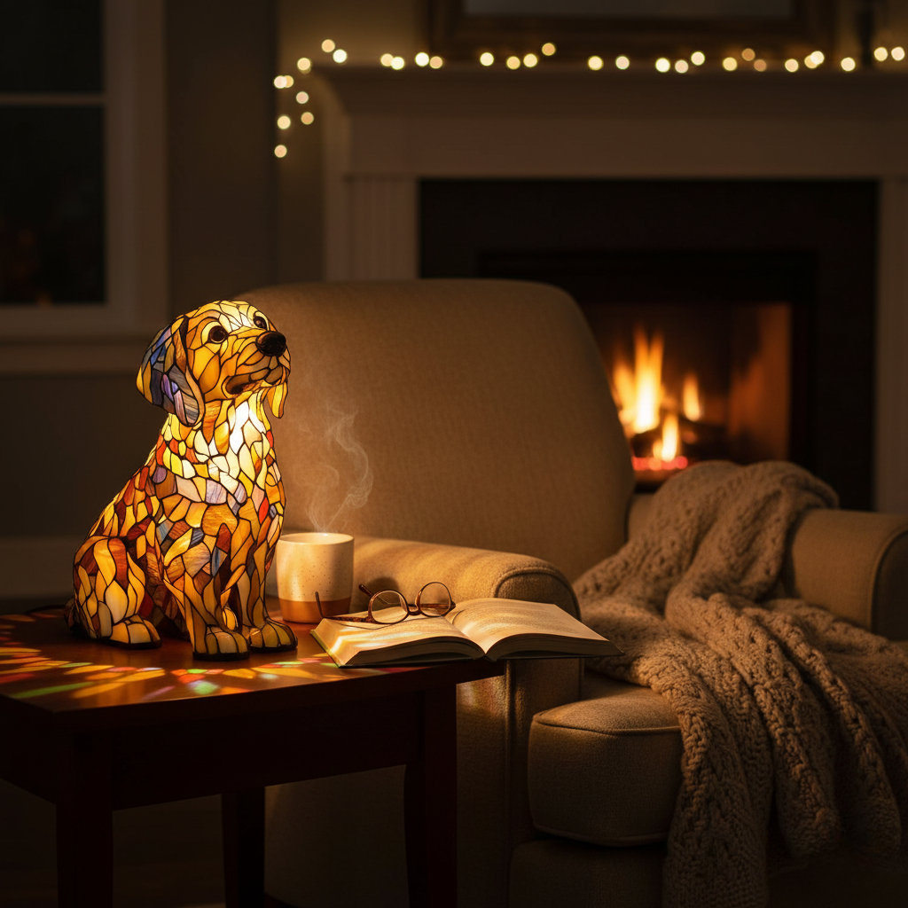 Buddy – Luminária Golden Retriever Radiante