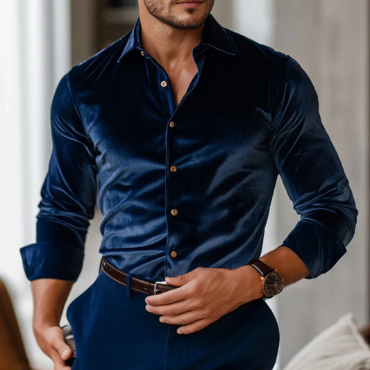 Camisa Masculina Vellano Veludo Luxo