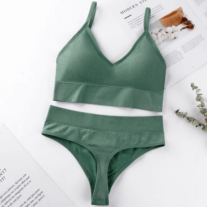 Conjunto Encanto - Sutiã com Bojo + Calcinha Fio [COMPRE 2, LEVE 3]