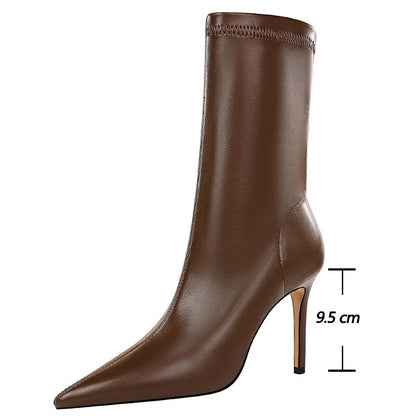 Bota de Salto Alto Bico Fino