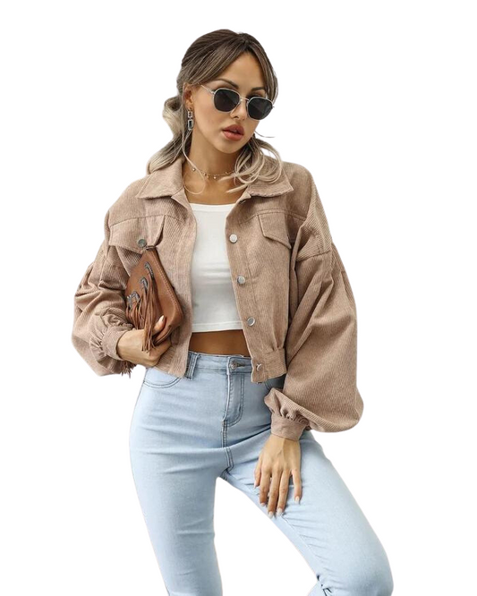 Jaqueta Feminina Bomber de Veludo - Encantária Jasmin