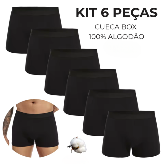 Kit 6 Cueca Box 100% Algodão