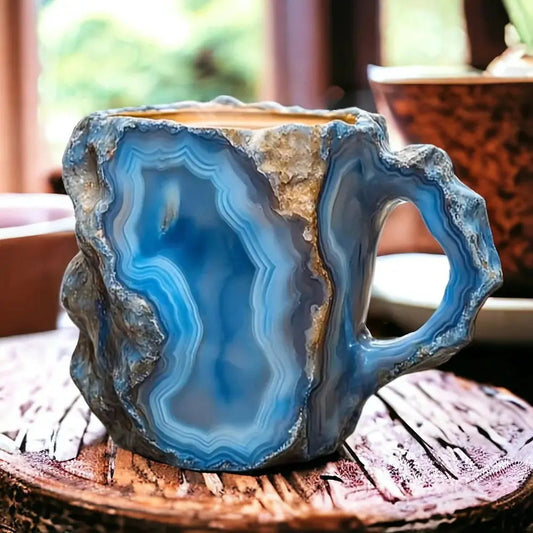 Caneca de Café com Cristais e Minerais