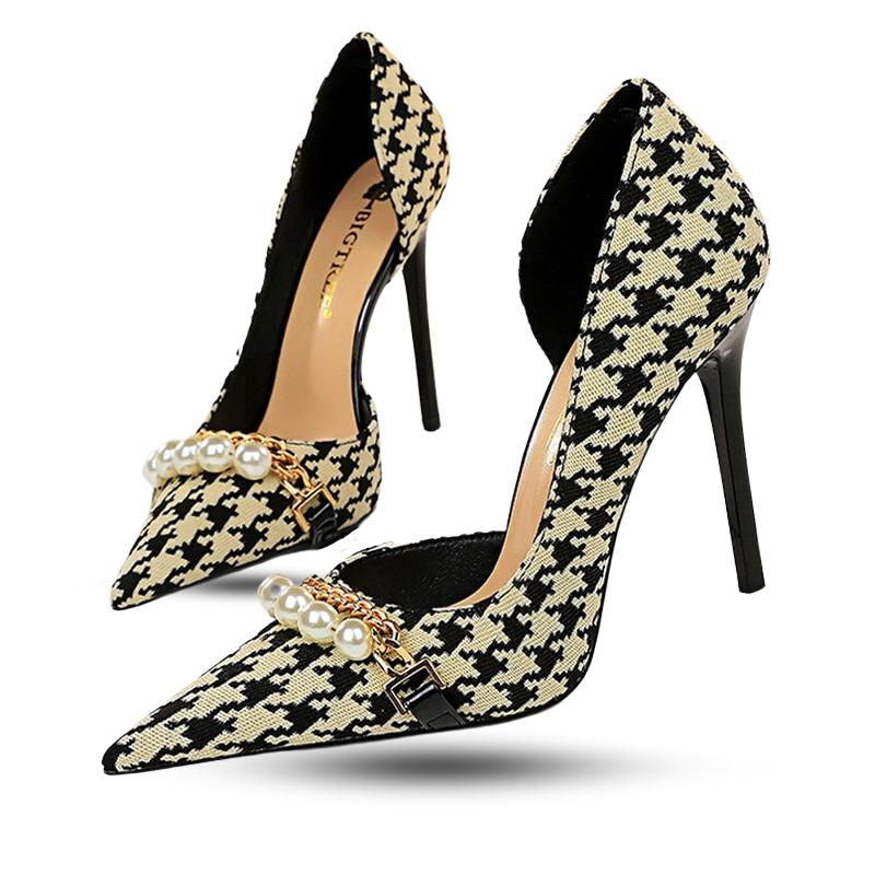 Scarpin Salto Alto Fino 11cm - Encantária Chess Master