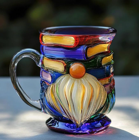Caneca Artesanal Anão 3D para Amantes de Livros