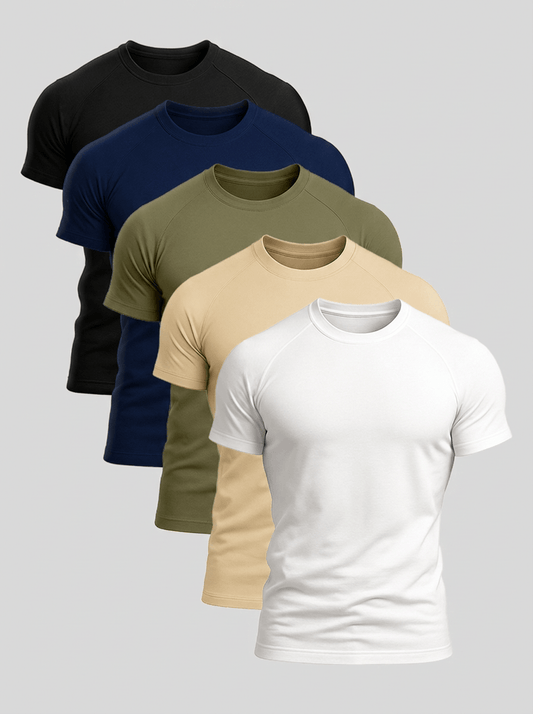 Kit 5 Camisetas Masculinas Premium Essentials